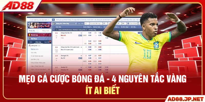 Mẹo Cá Cược Bóng Đá - 4 Nguyên Tắc Vàng Ít Ai Biết